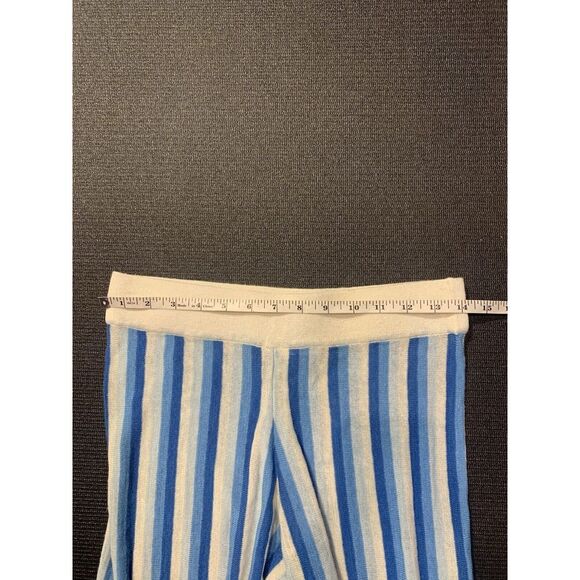 Zara Blue and White Striped Wide Leg Pants - Picture 5 of 6